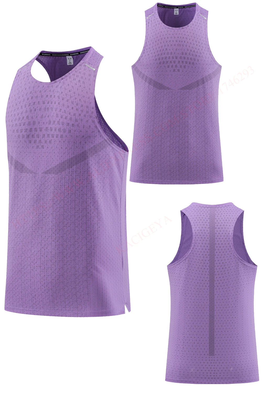 Musculosa deportiva elastizada de hombre de secado rápido