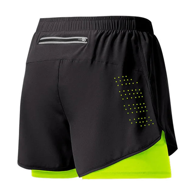 Short de running de hombre de doble capa