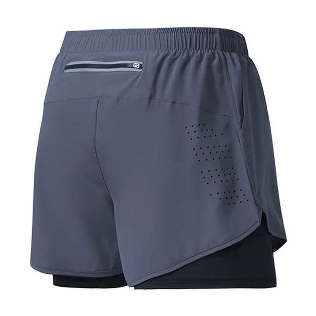 Short de running de hombre de doble capa