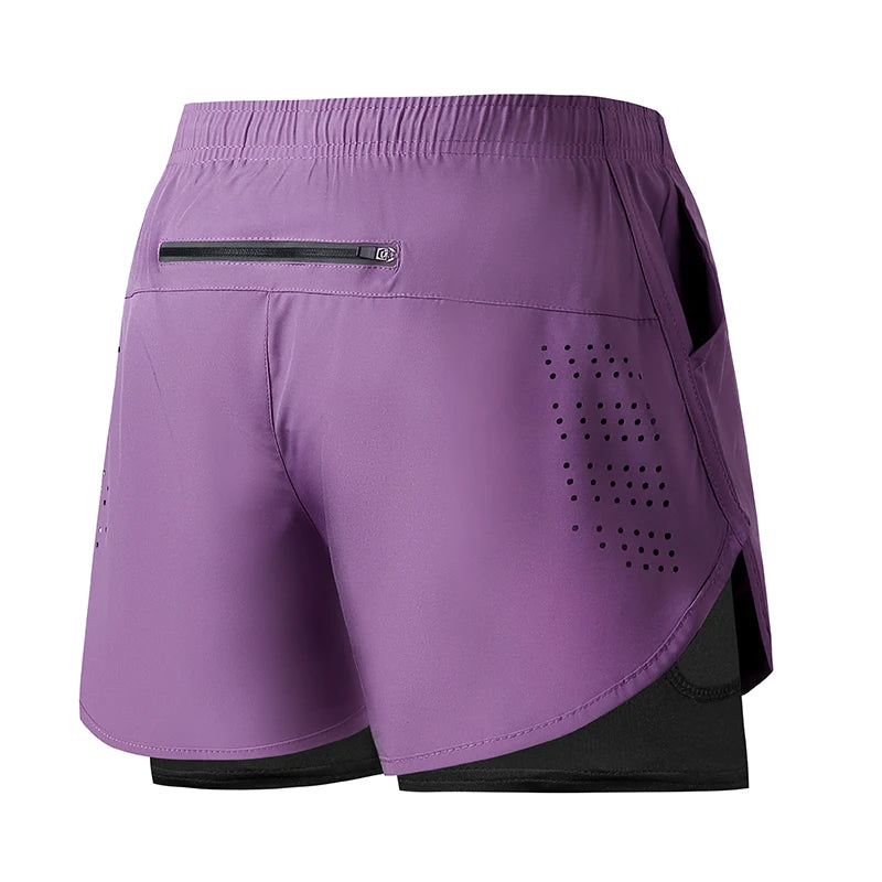 Short de running de hombre de doble capa