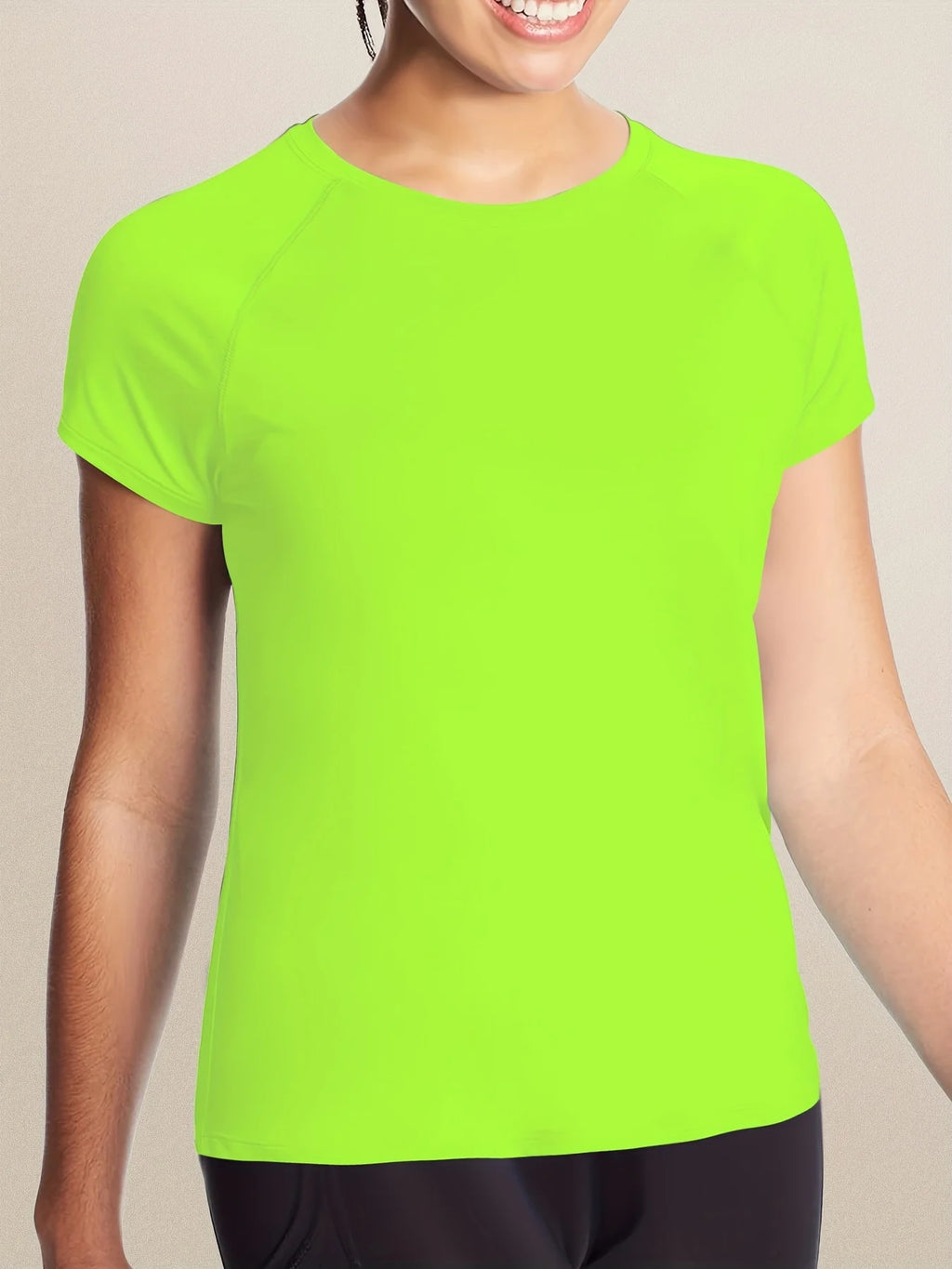 Remera deportiva de tejido de malla y cuello redondo