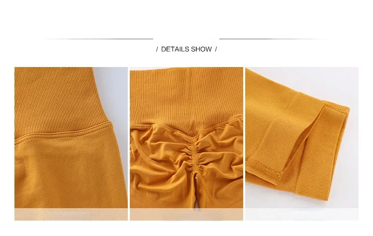 Calza de punto sin costuras con diseño de realce