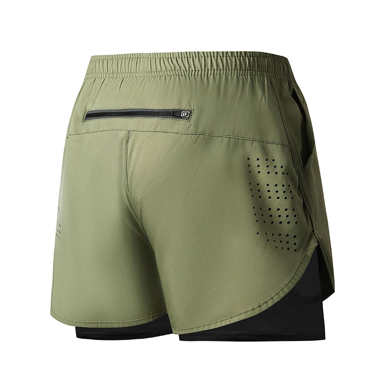 Short de running de hombre de doble capa