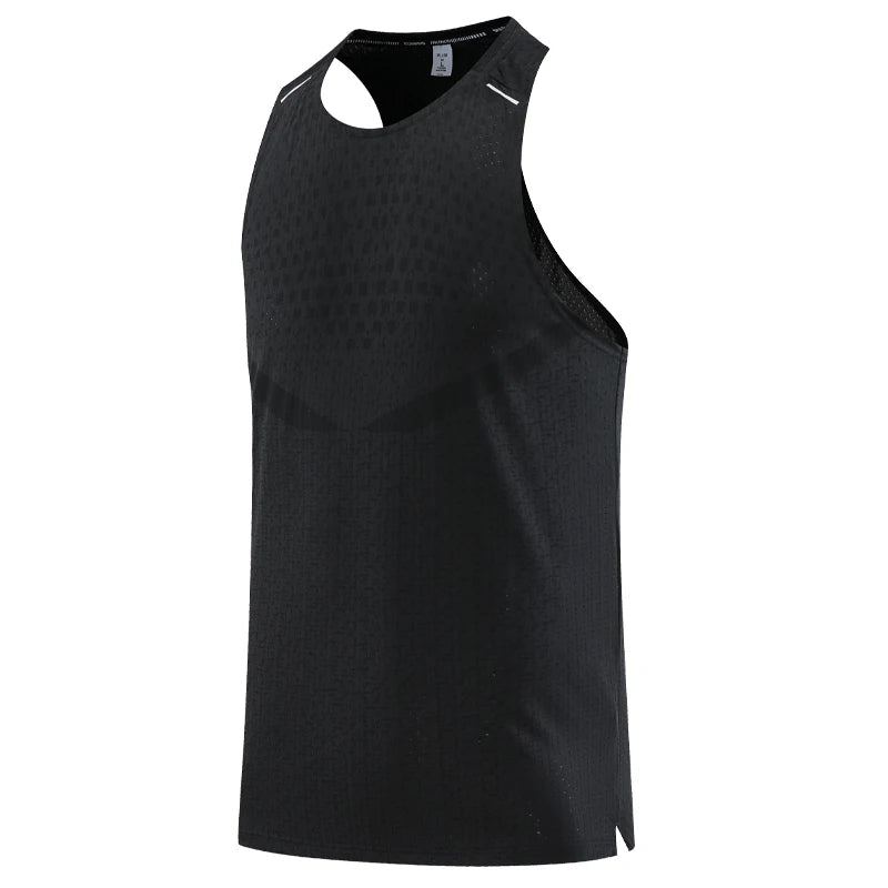 Musculosa deportiva elastizada de hombre de secado rápido