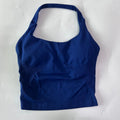 Top deportivo largo halter con copas removibles