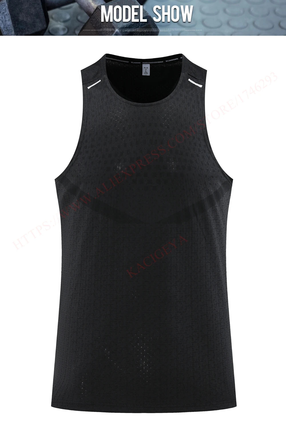 Musculosa deportiva elastizada de hombre de secado rápido