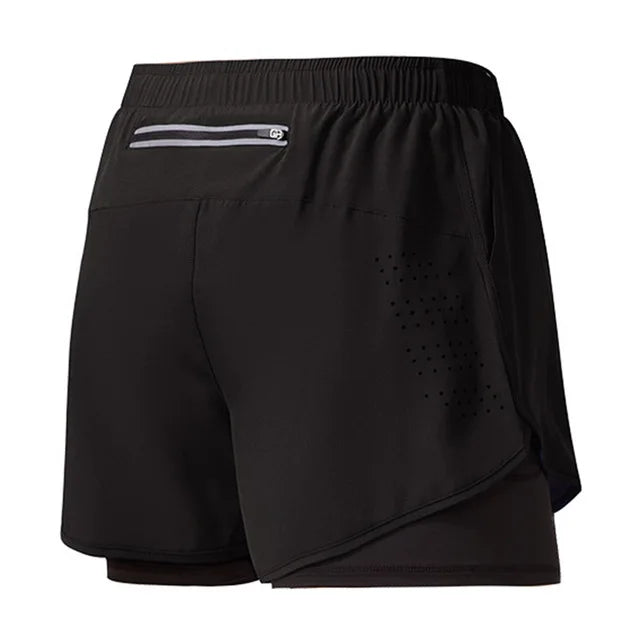 Short de running de hombre de doble capa