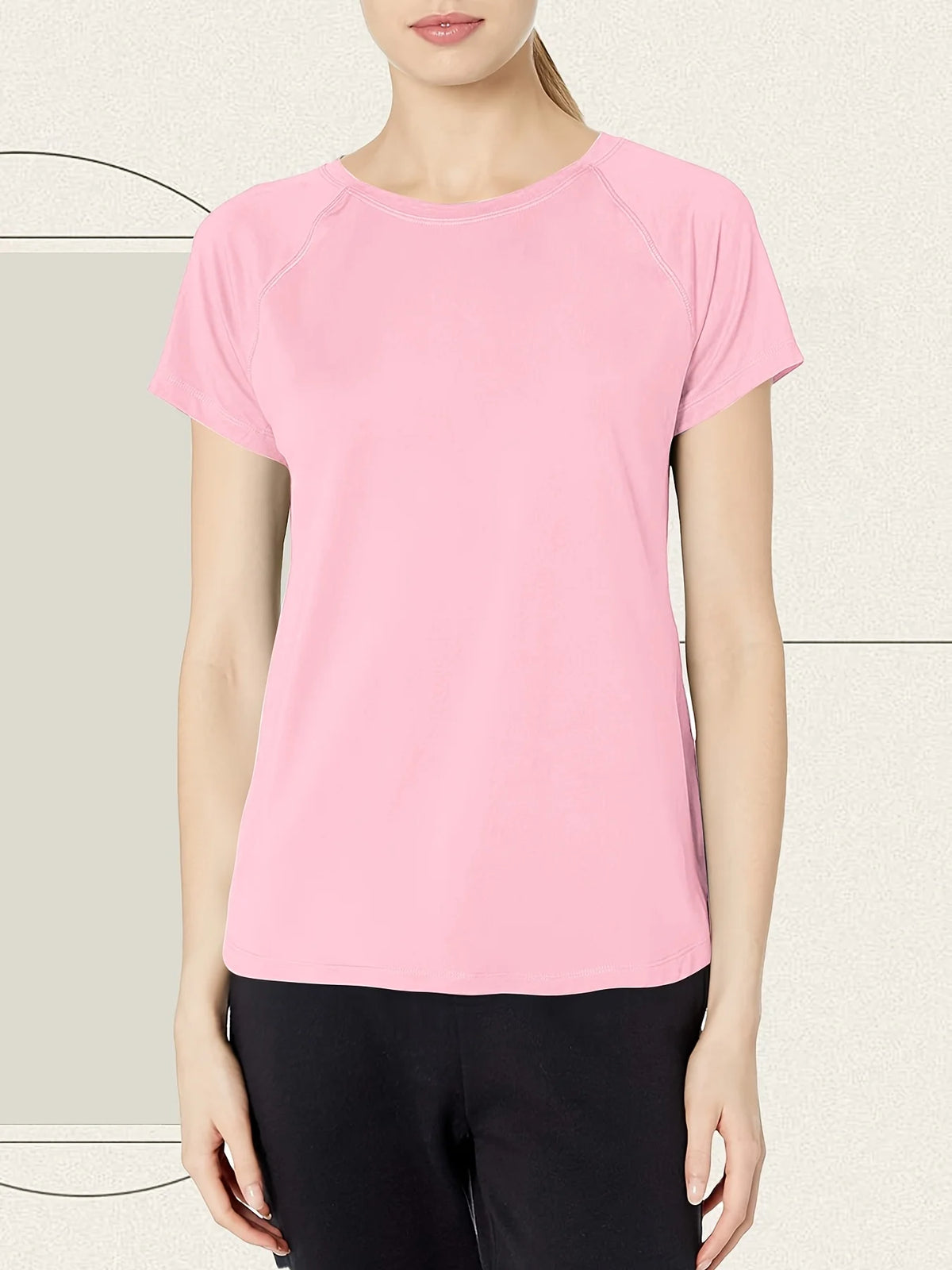 Remera deportiva de tejido de malla y cuello redondo