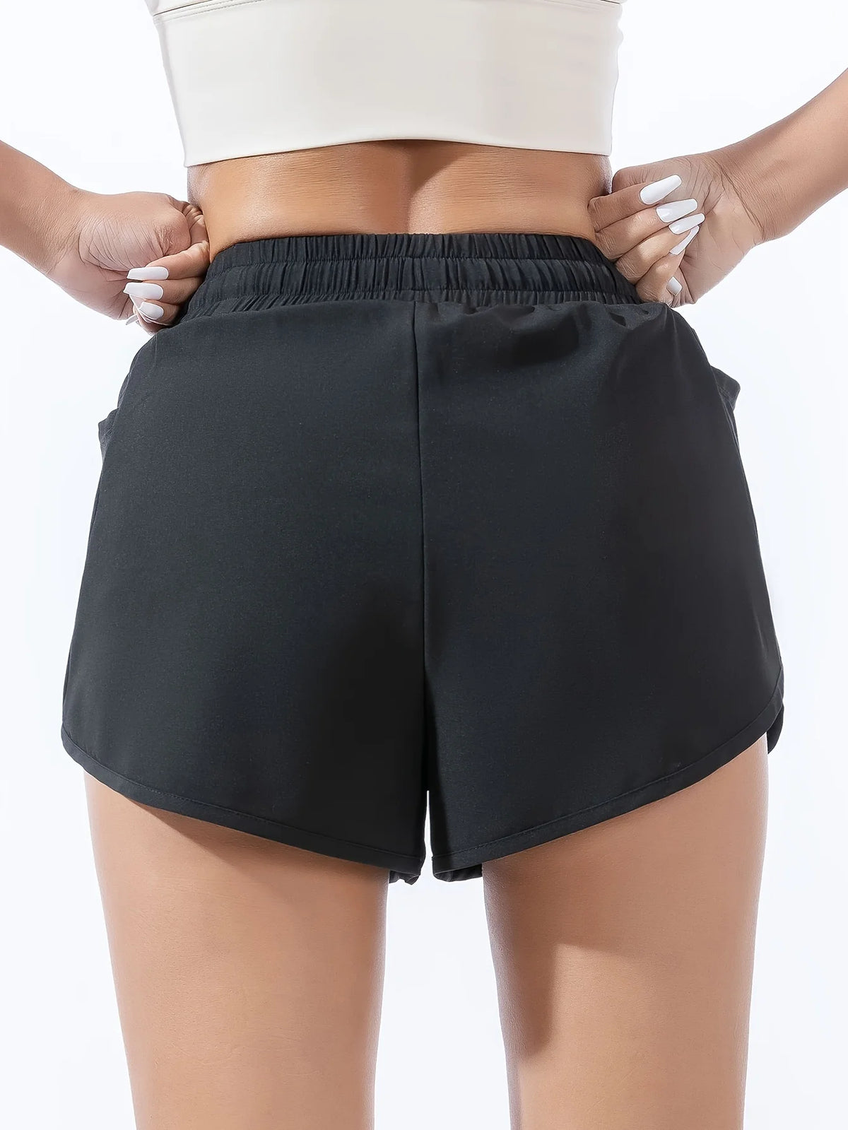 Short de running 2 en 1 con interior antirroce
