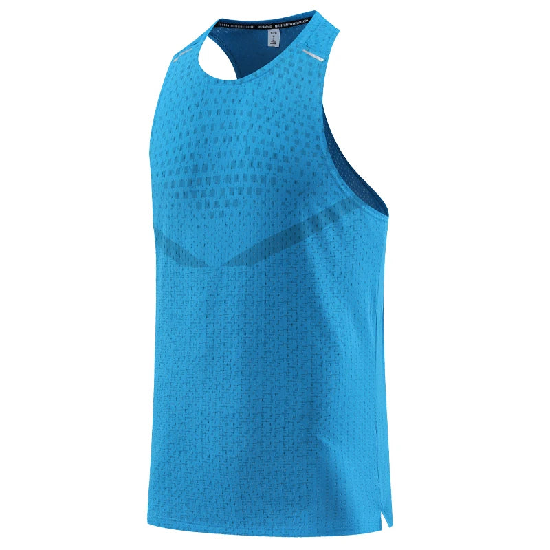 Musculosa deportiva elastizada de hombre de secado rápido