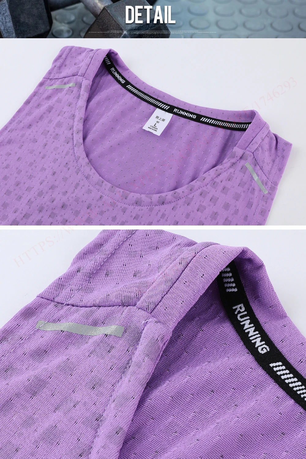 Musculosa deportiva elastizada de hombre de secado rápido