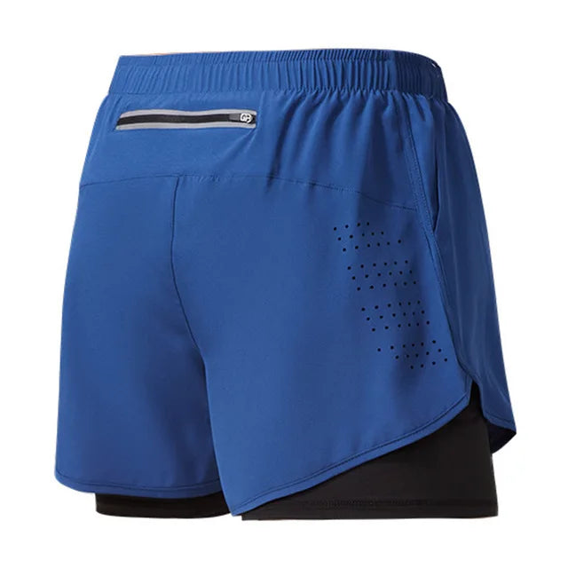 Short de running de hombre de doble capa