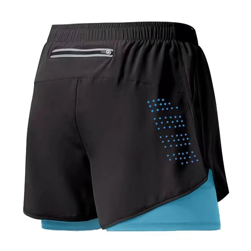 Short de running de hombre de doble capa