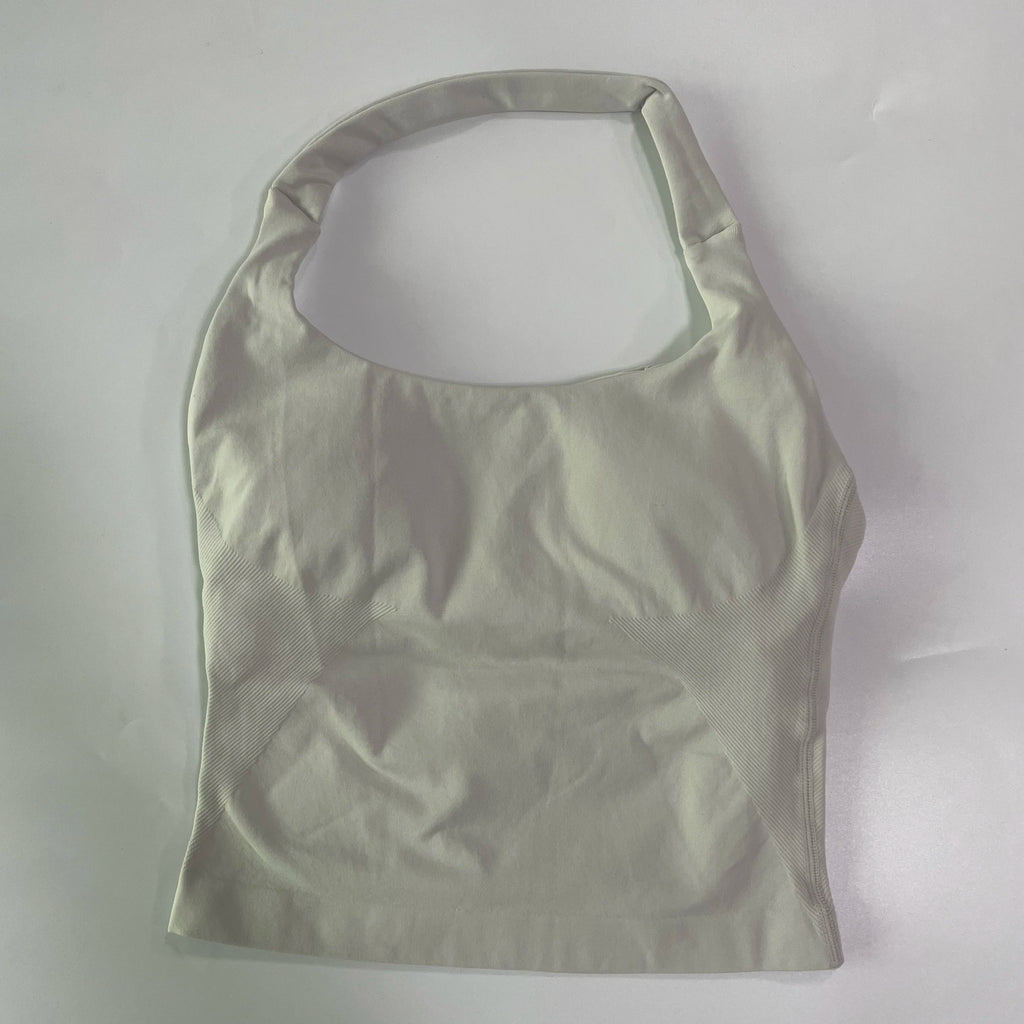 Top deportivo largo halter con copas removibles