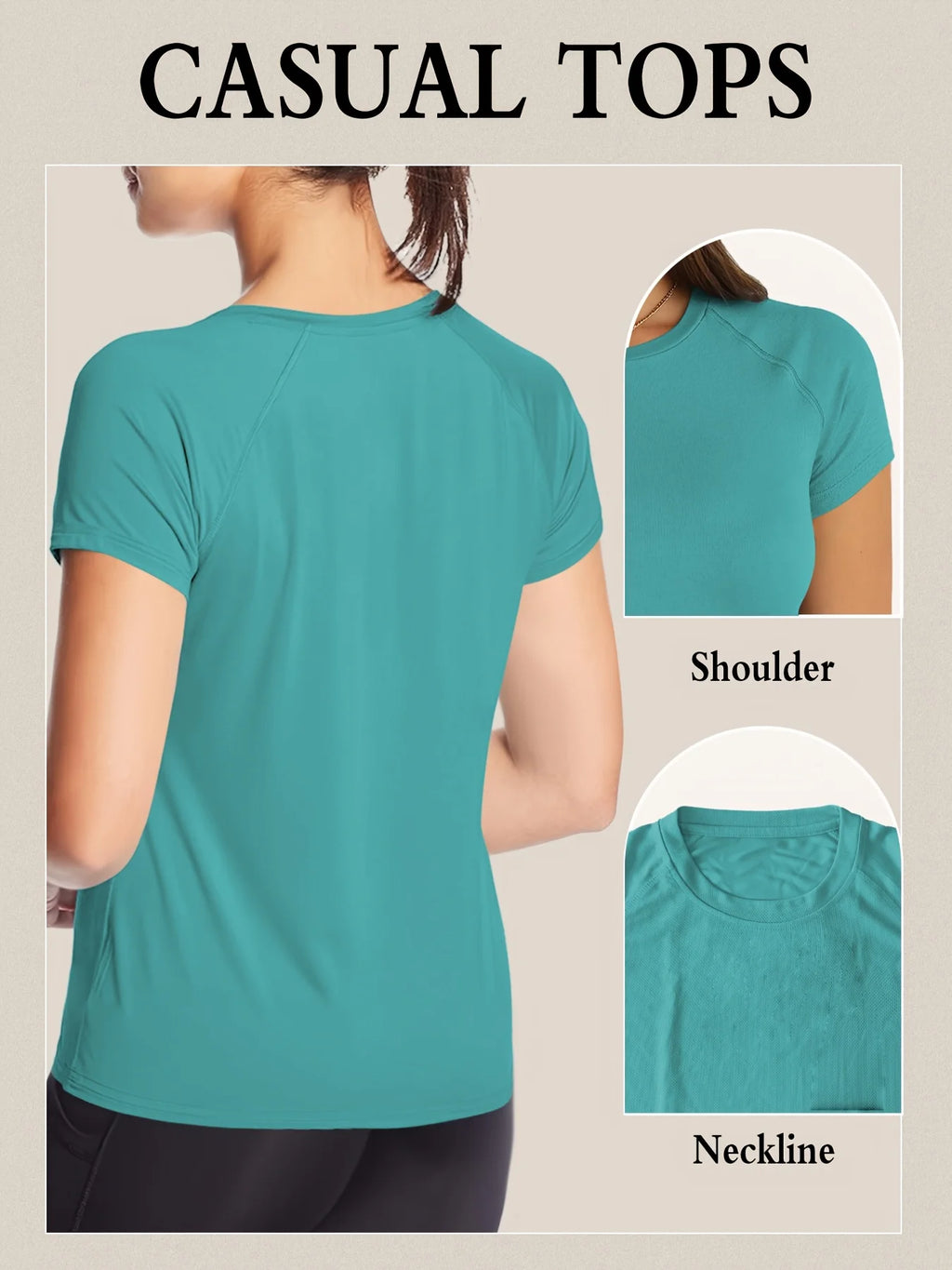 Remera deportiva de tejido de malla y cuello redondo
